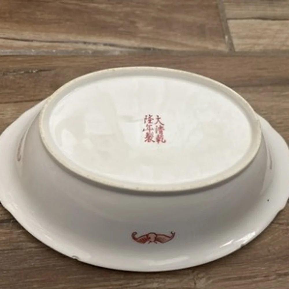Japanese dishes oval platter, smaller platter, 5 Cups, 5 Bowls‎